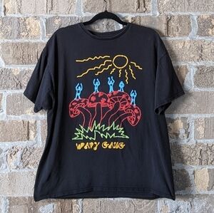 Zumiez A-Lab Wavy Gang Colorful Mushroom Short Sleeve T-Shirt Size X-Large